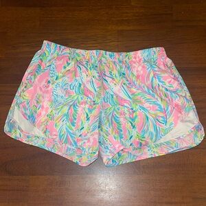 Lilly Pulitzer Luxletic 4” Ocean Trail Short, Multi Unicorn of the Sea, Size XS.
